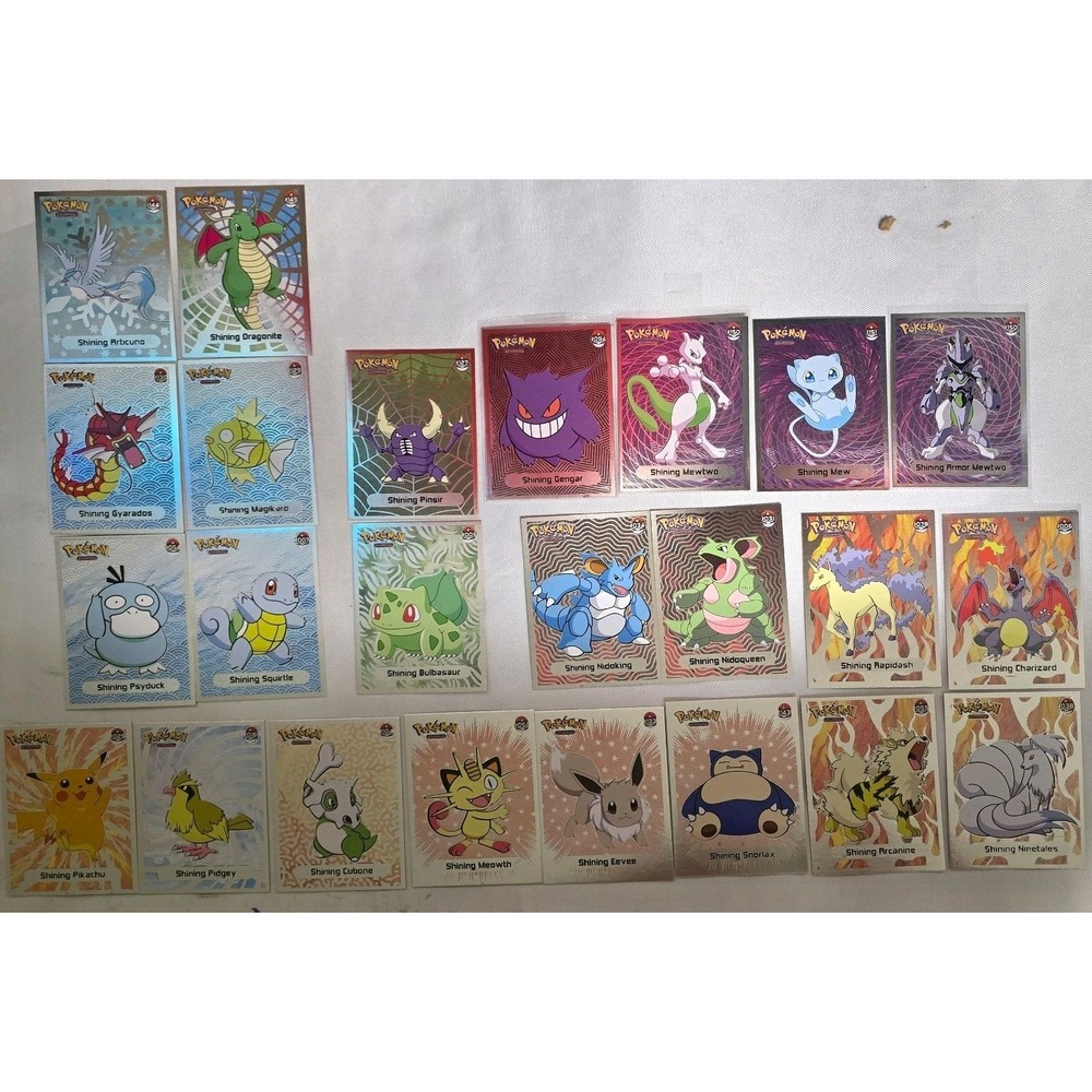 Pokémon Lot Of 25 Cards Infinity Peru Shining Dragonite Mewtwo Mew Eevee Pikachu